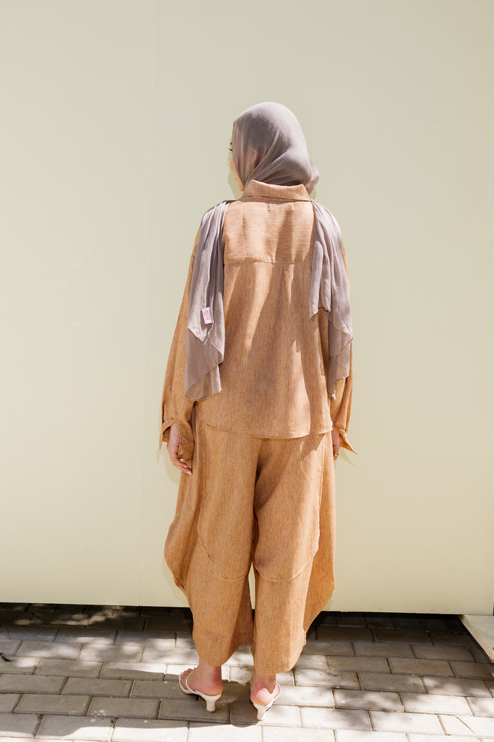 Breeze Balloon Linen Pants - Camel