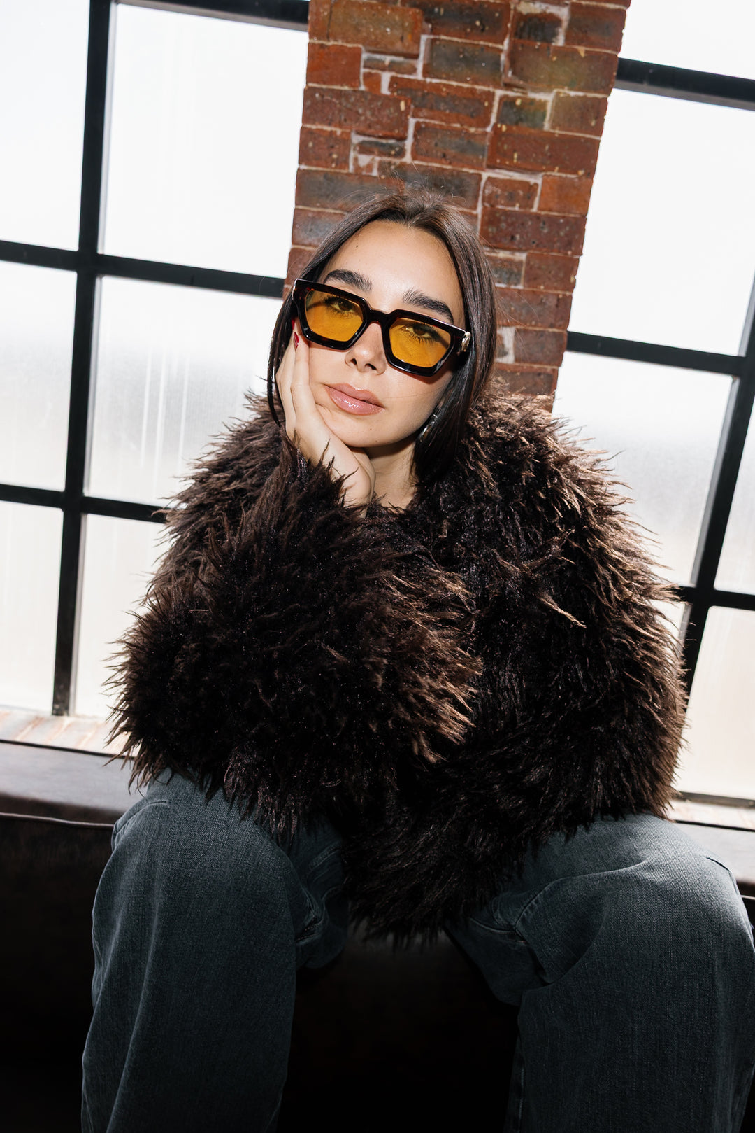 Bold Fur Jacket - Brown (Premium Edition)