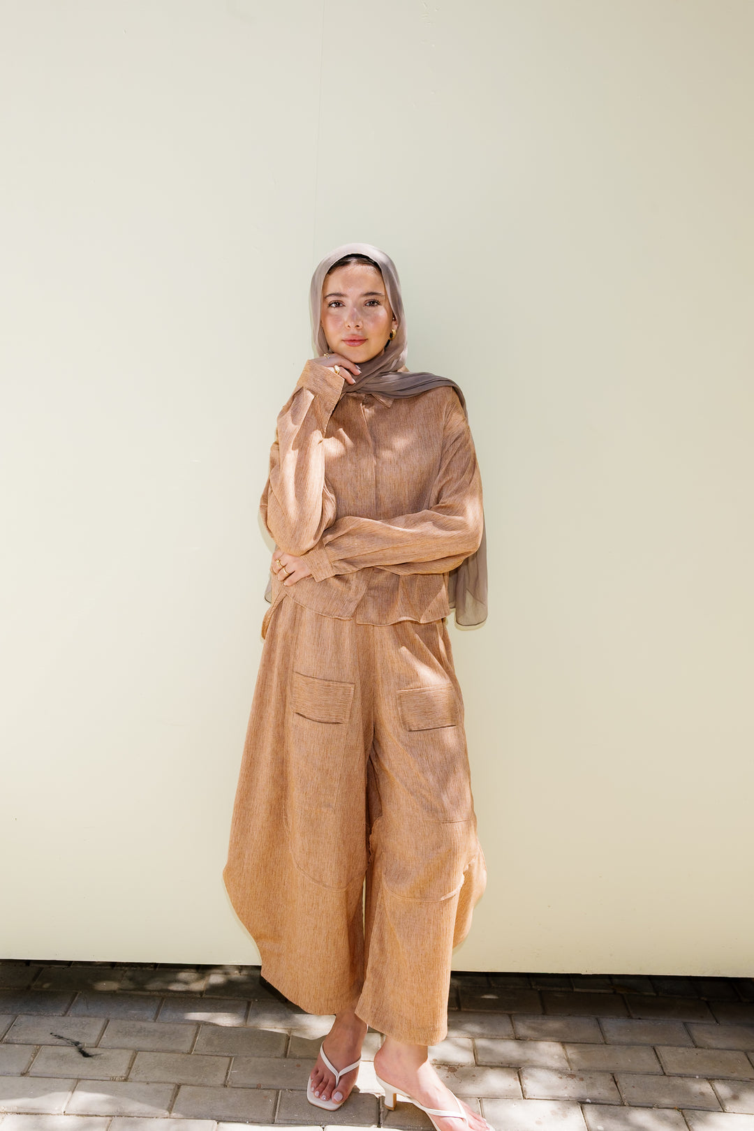 Breeze Balloon Linen Pants - Camel