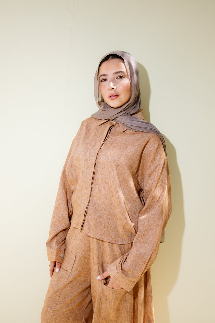 Breeze Linen Shirt - Camel