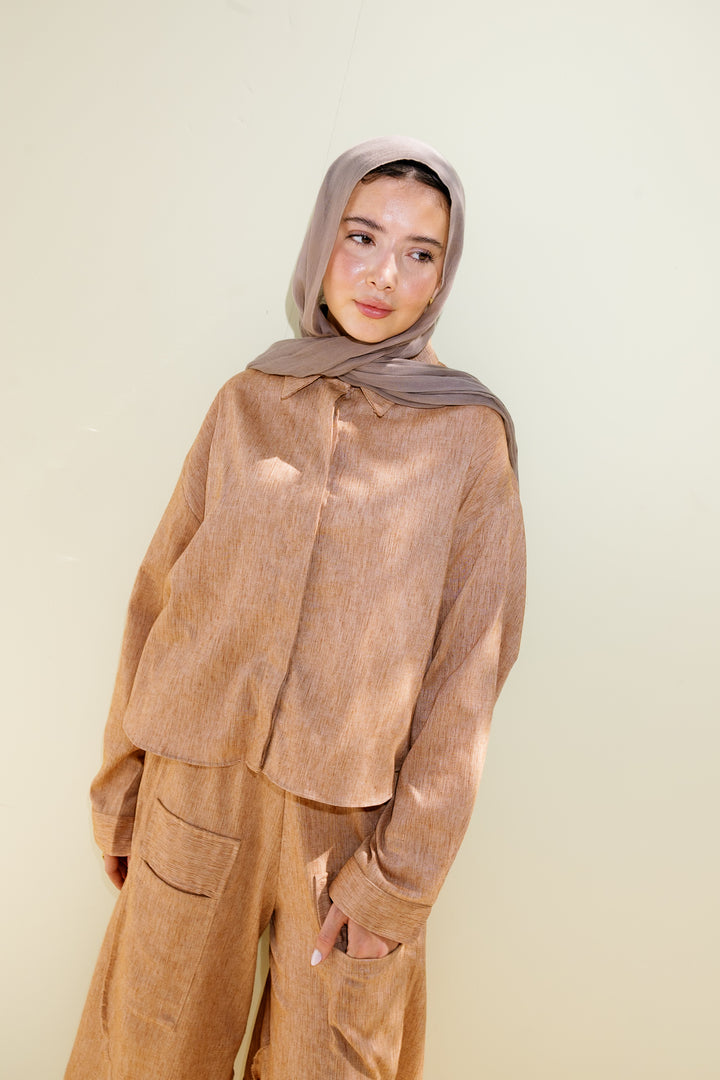 Breeze Linen Shirt - Camel