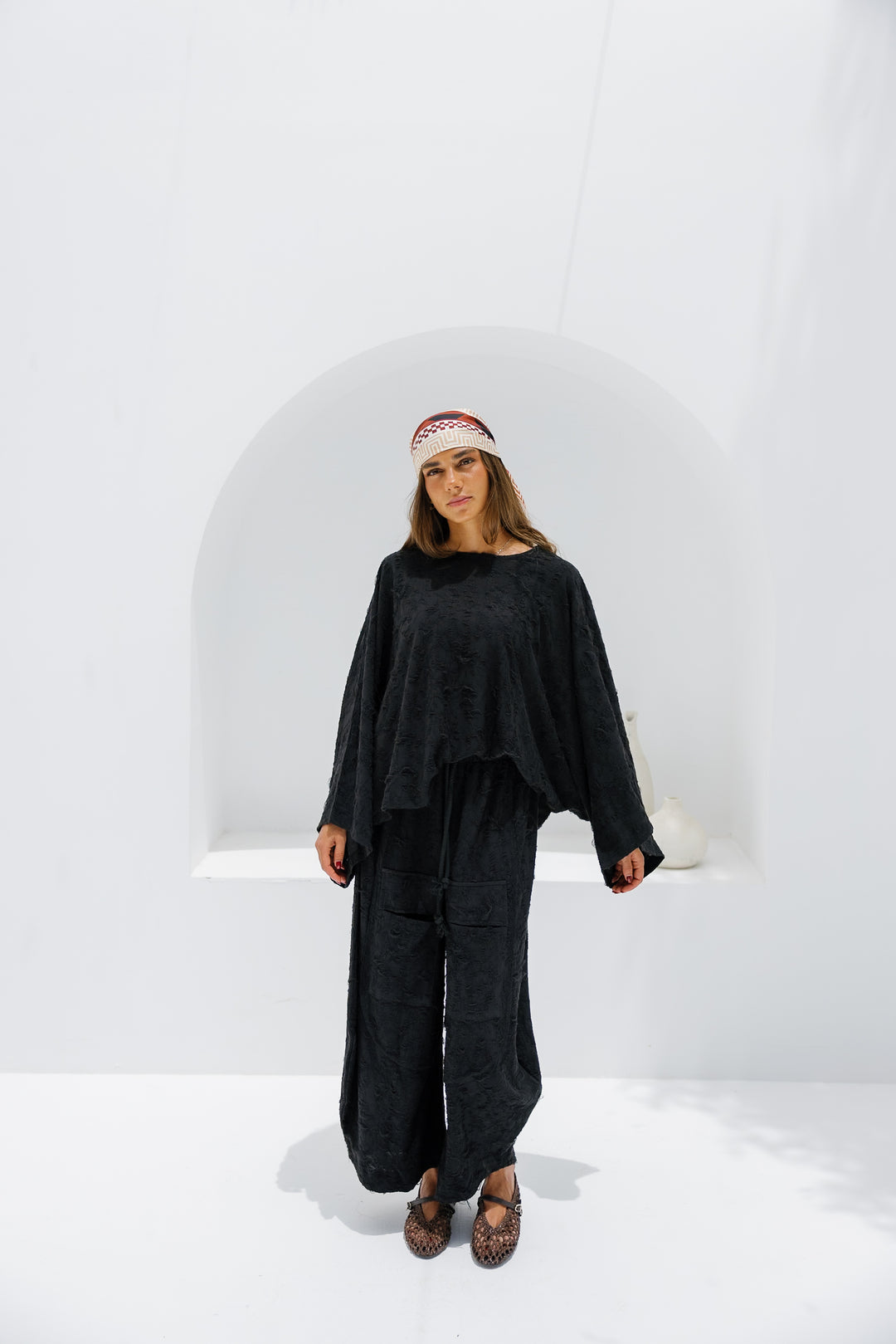 Jacquard Pants - Black