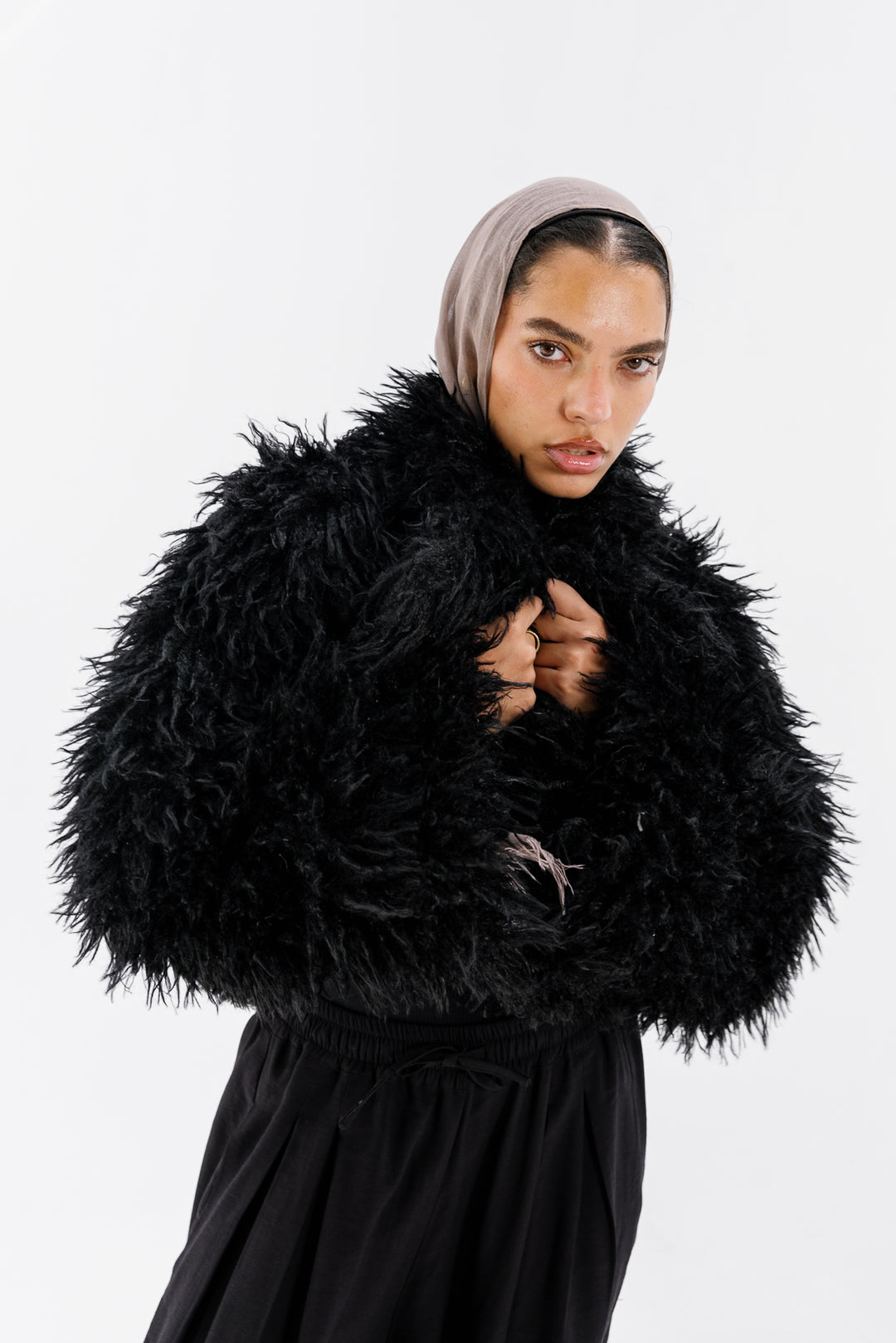 Bold Fur Jacket - Black (Premium Edition)
