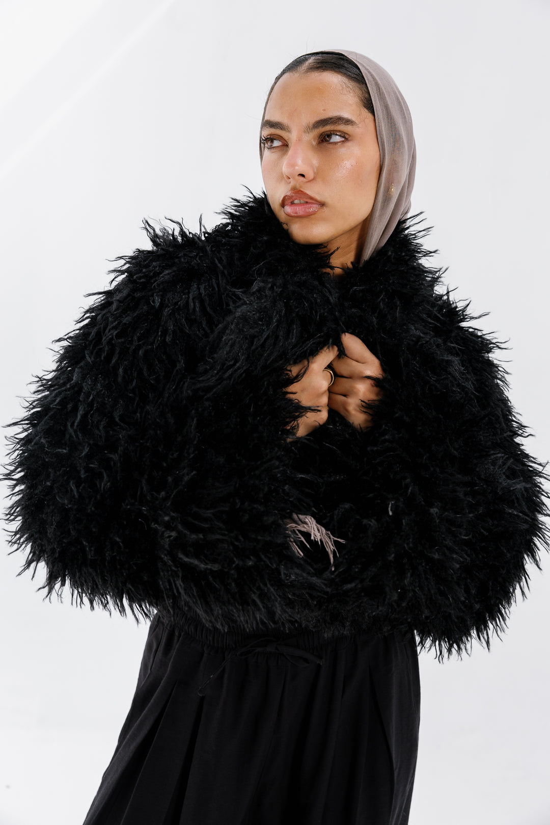 Bold Fur Jacket - Black (Premium Edition)