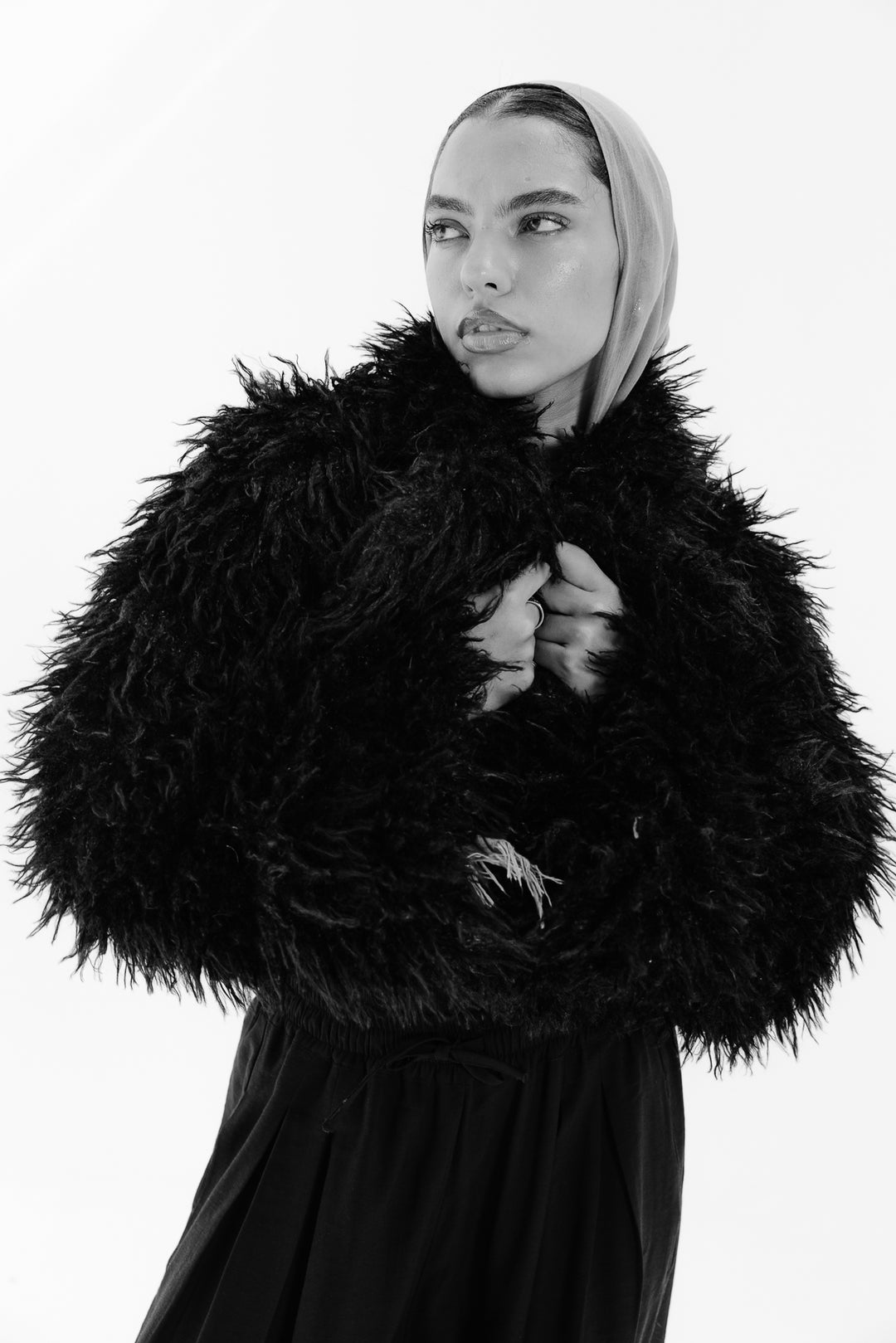 Bold Fur Jacket - Black (Premium Edition)