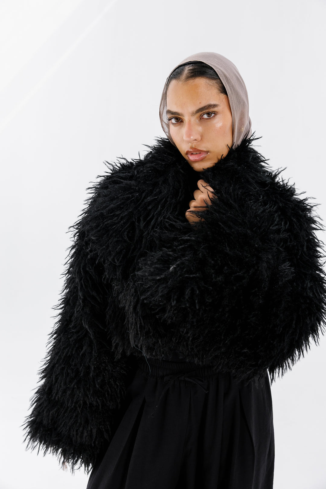 Bold Fur Jacket - Black (Premium Edition)