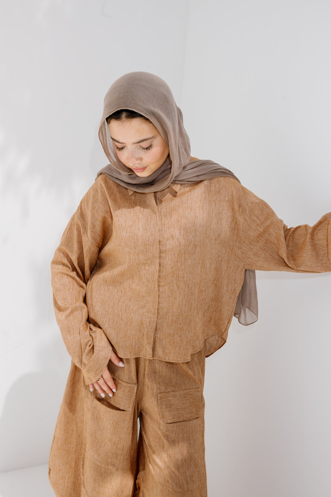 Breeze Linen Shirt - Camel