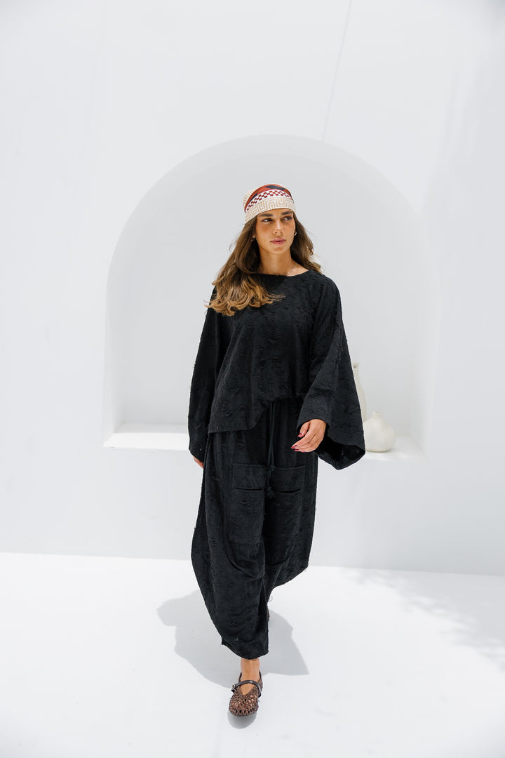 Jacquard Pants - Black