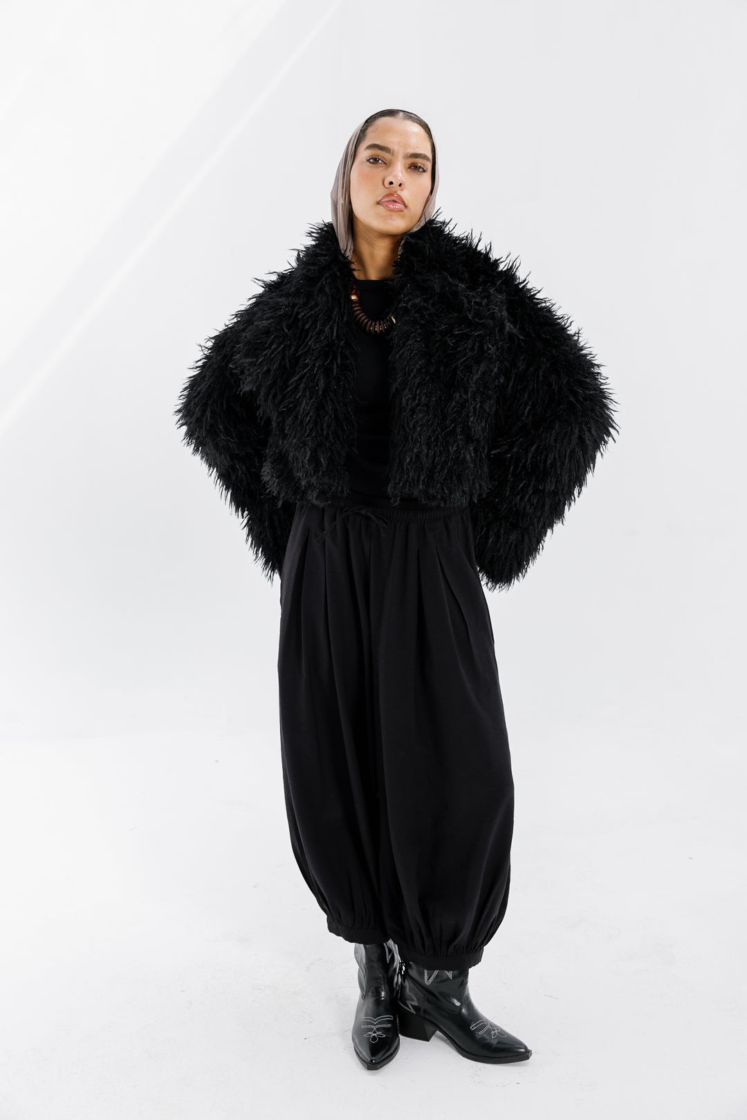 Bold Fur Jacket - Black (Premium Edition)