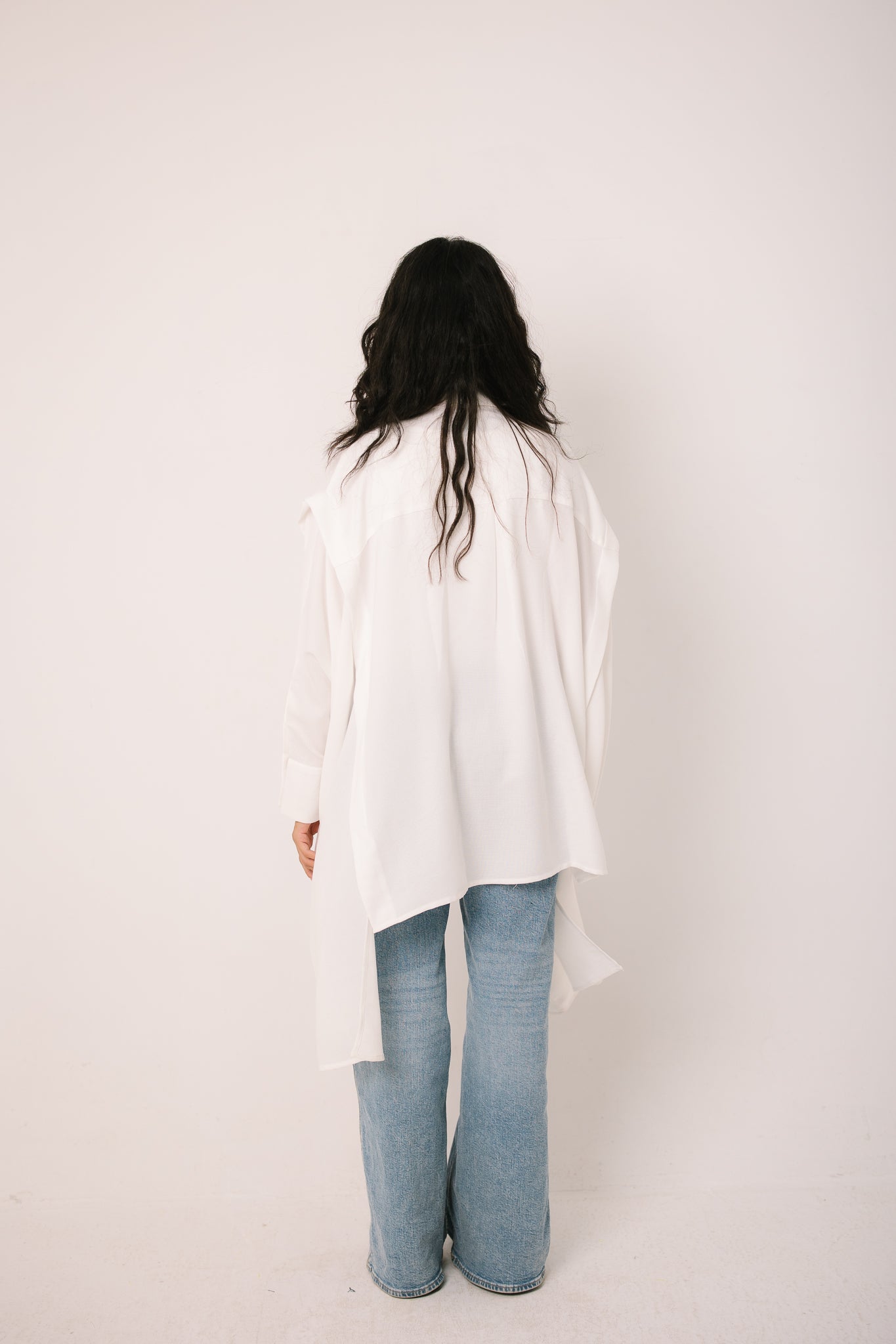 Layered Textured Shirt - White