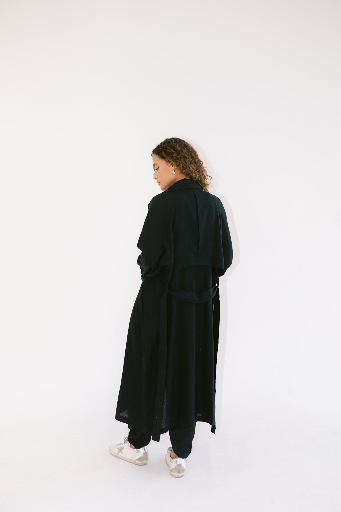 Linen Trench - Black