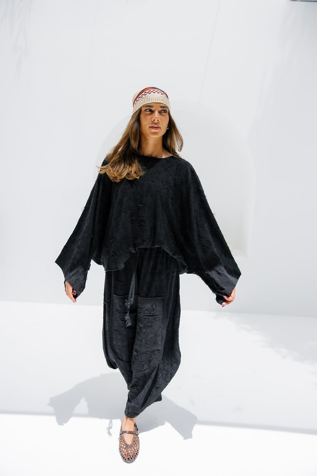 Jacquard Pants - Black