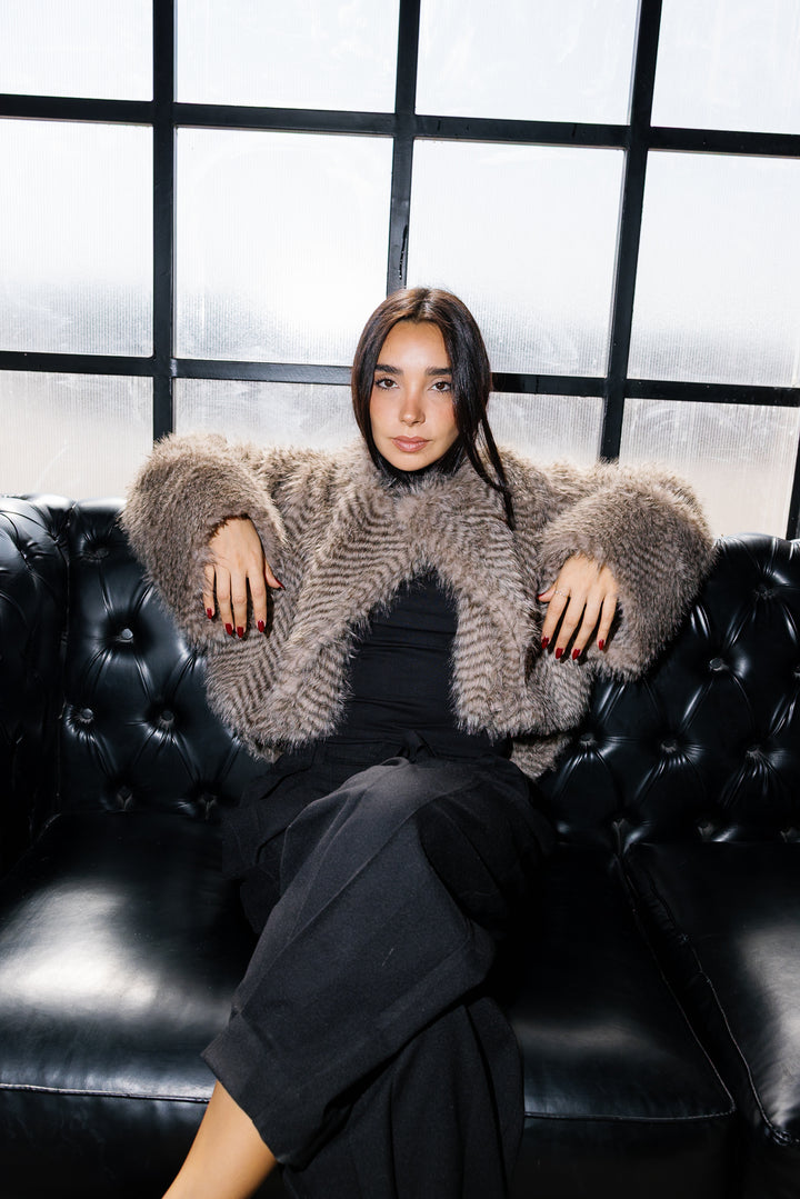Plush Fur Jacket - Nude Beige (Premium Edition)