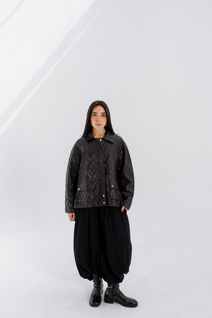 Embroided Leather Jacket - Bown (Premium Edition)