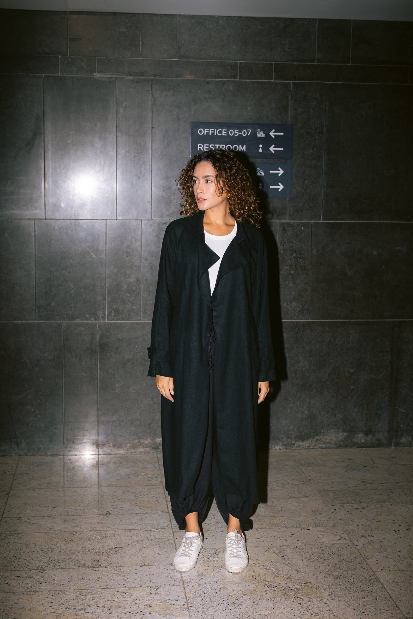 Linen Trench - Black