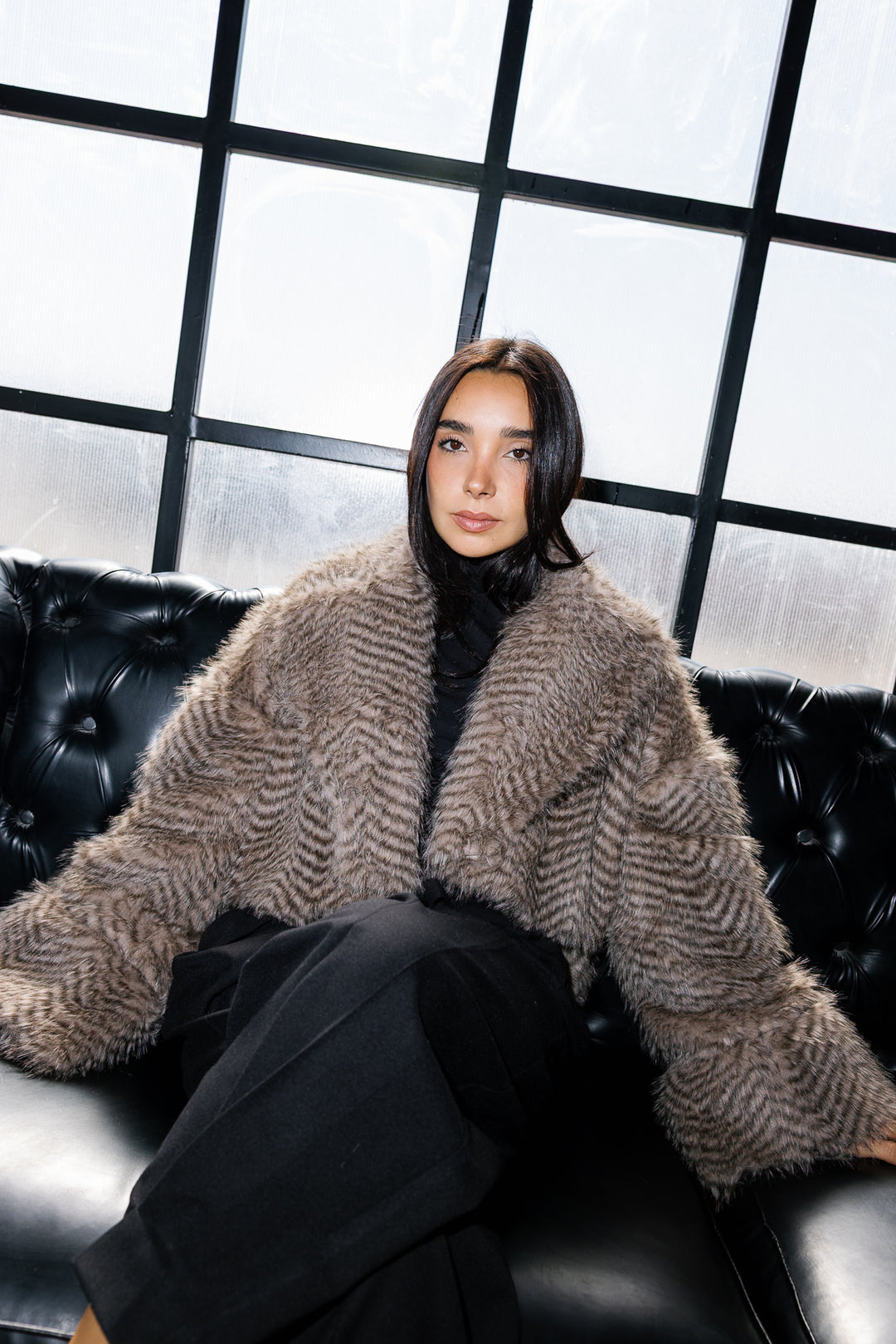 Plush Fur Jacket - Nude Beige (Premium Edition)