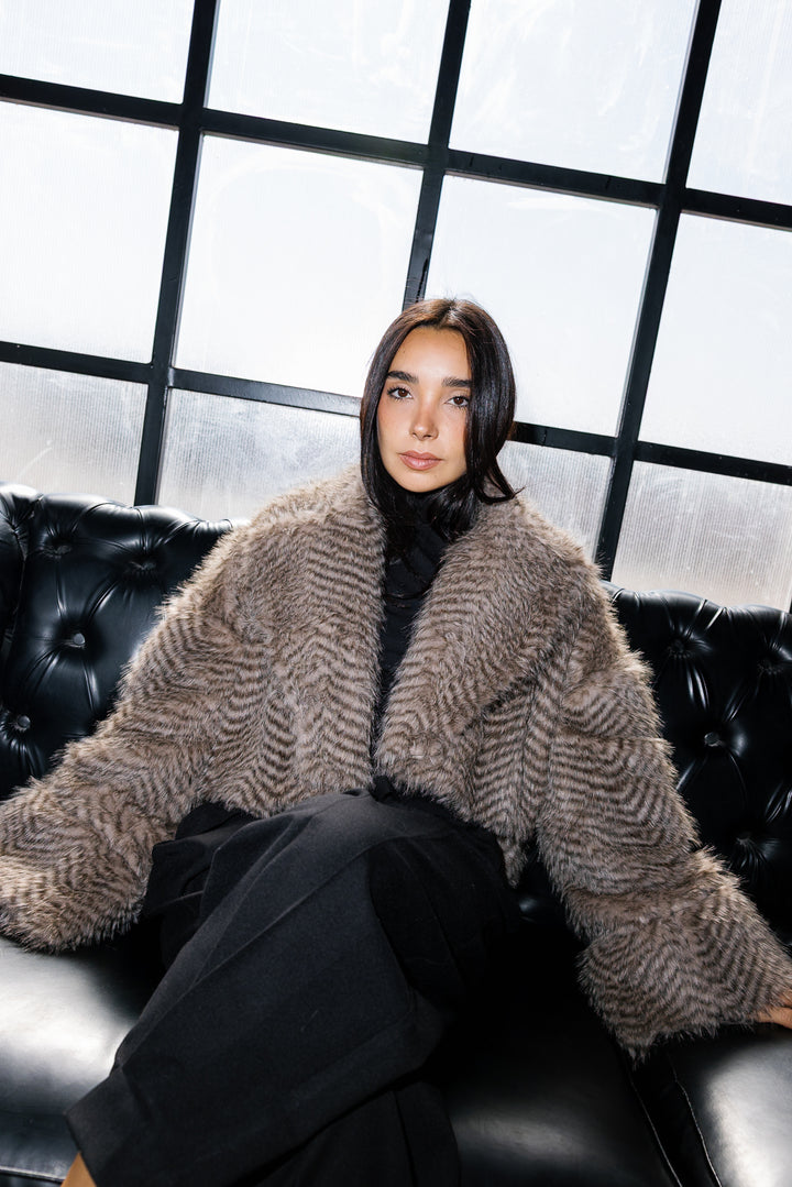 Plush Fur Jacket - Nude Beige (Premium Edition)
