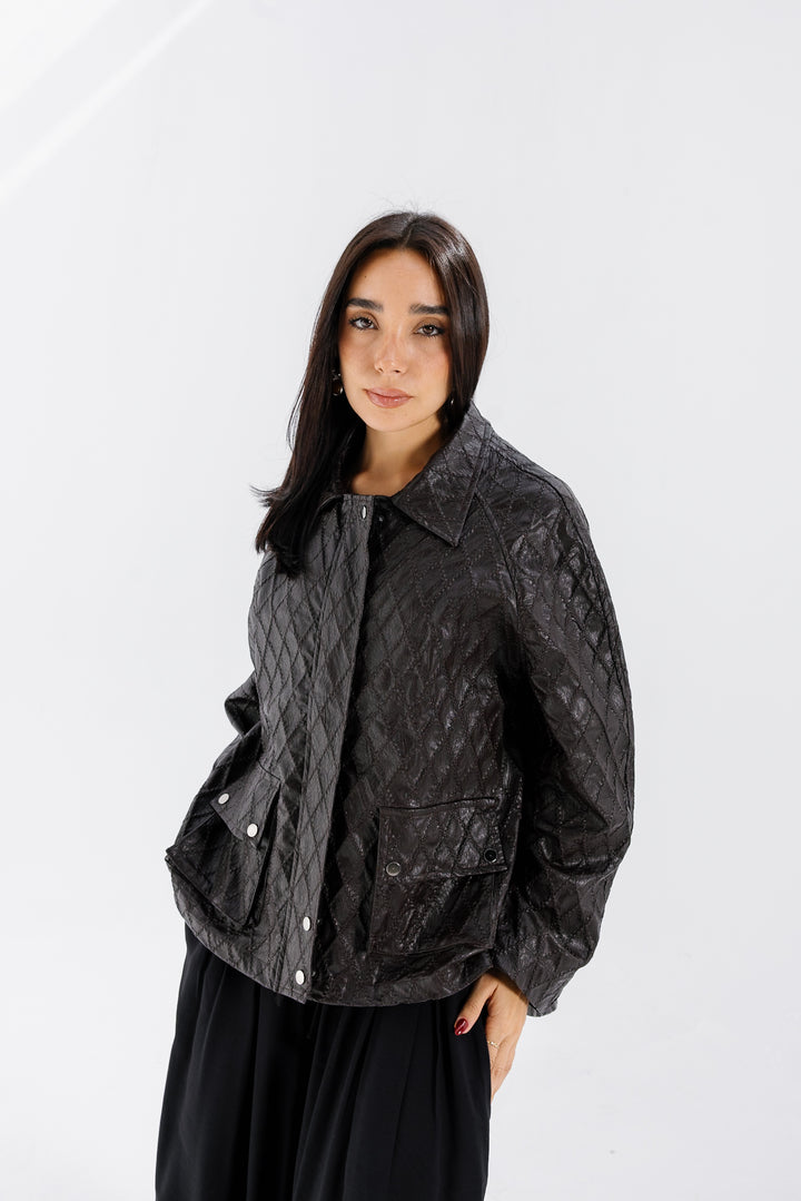 Embroided Leather Jacket - Bown (Premium Edition)