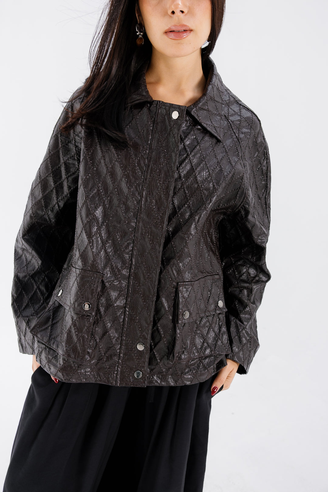 Embroided Leather Jacket - Bown (Premium Edition)