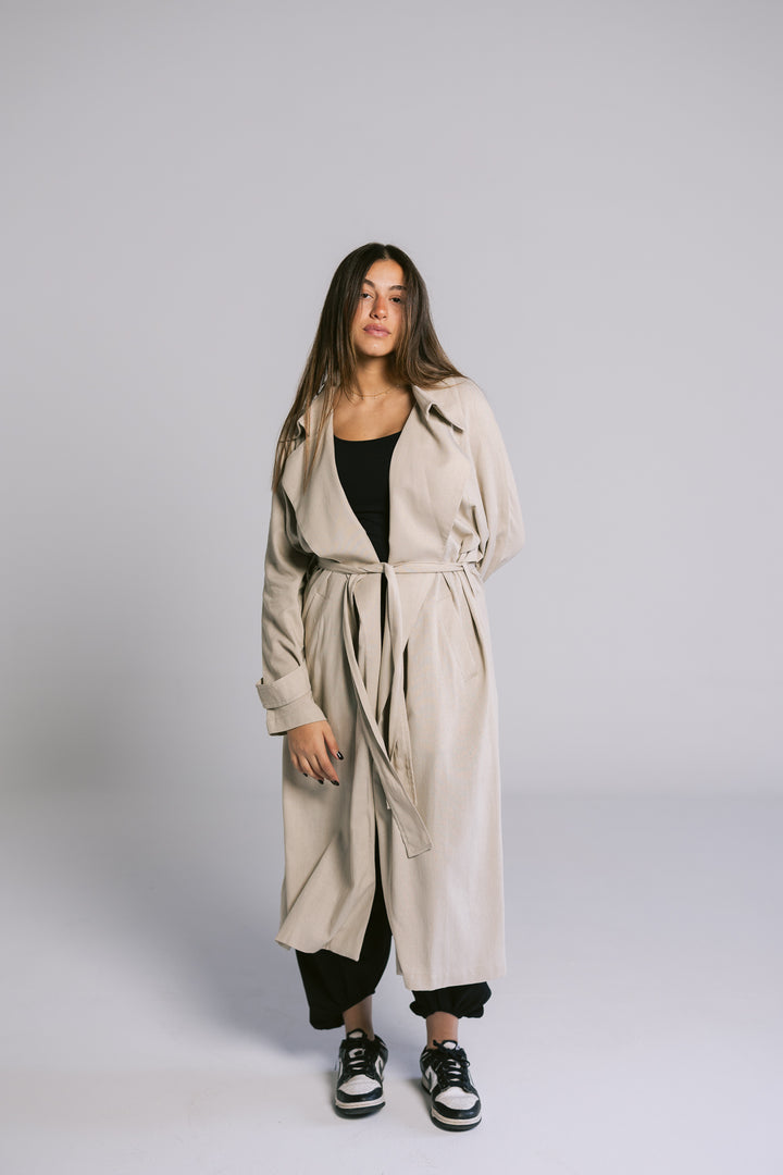 Linen Trench - Beige