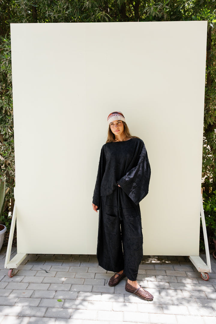 Jacquard Pants - Black