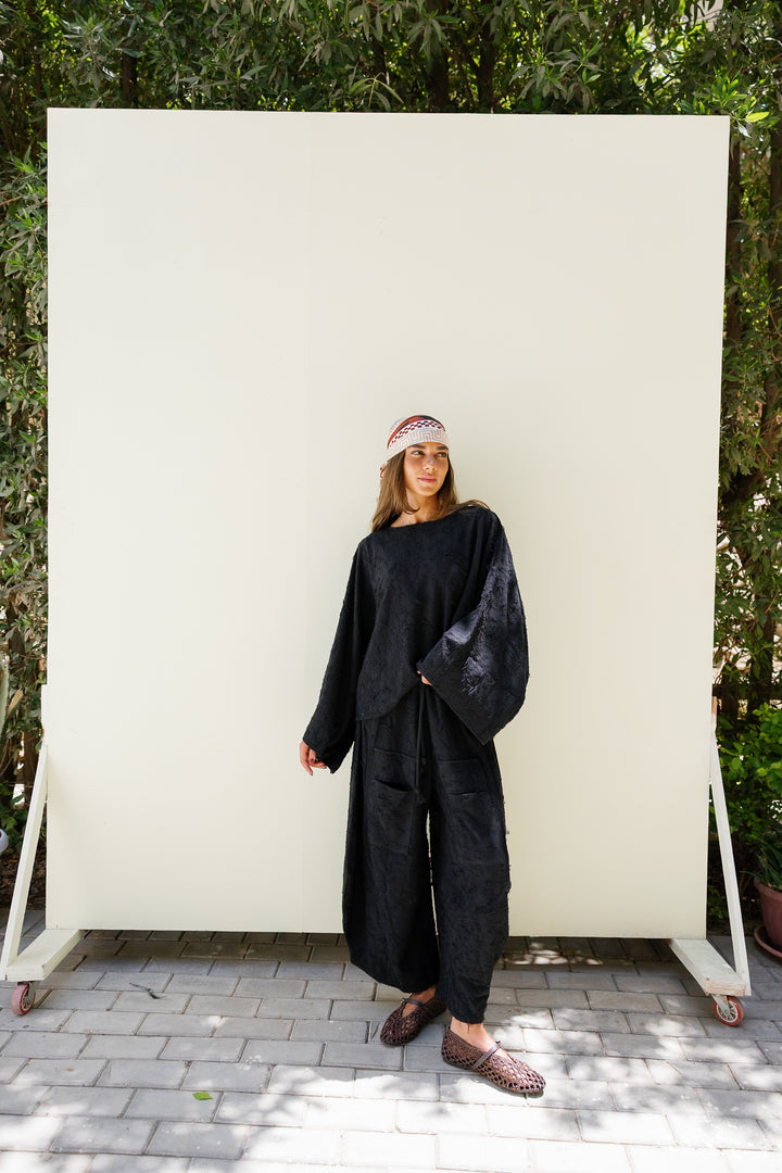 Jacquard Pants - Black
