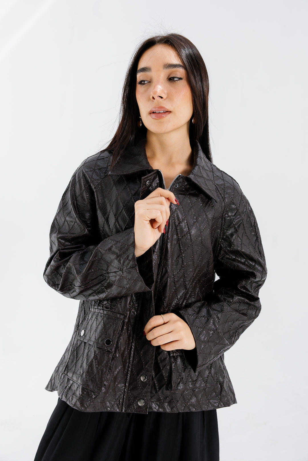 Embroided Leather Jacket - Bown (Premium Edition)