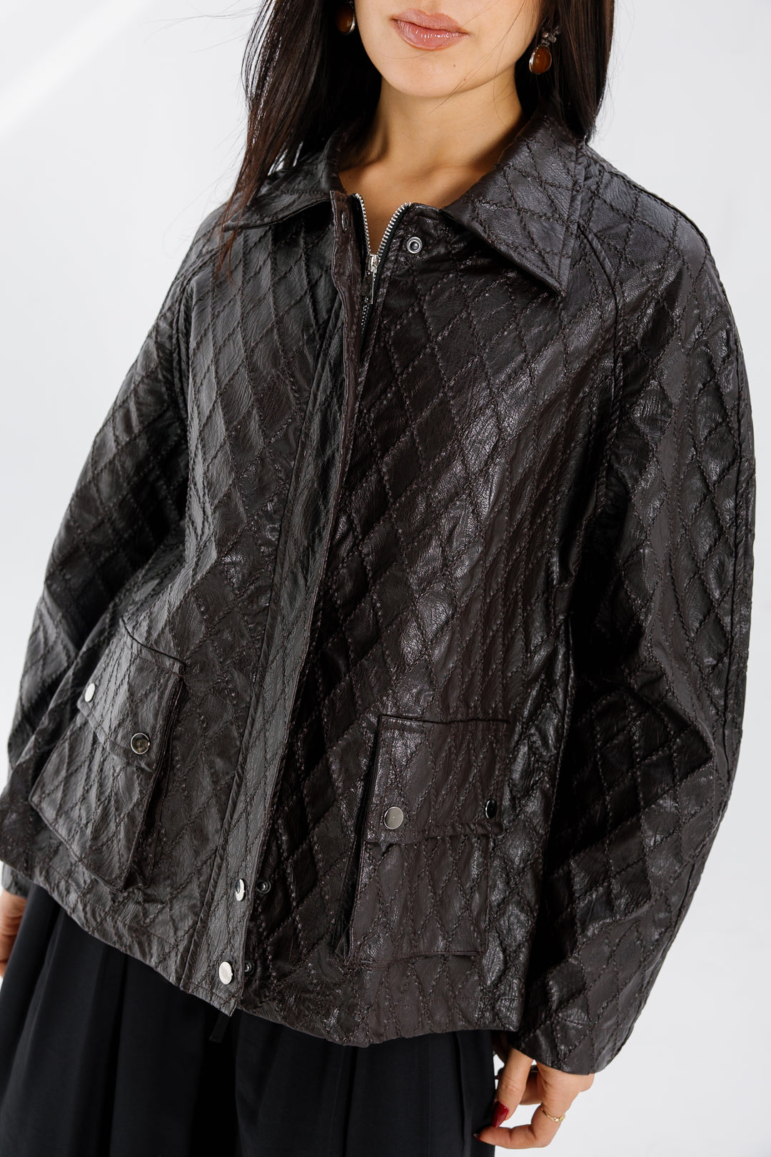 Embroided Leather Jacket - Bown (Premium Edition)