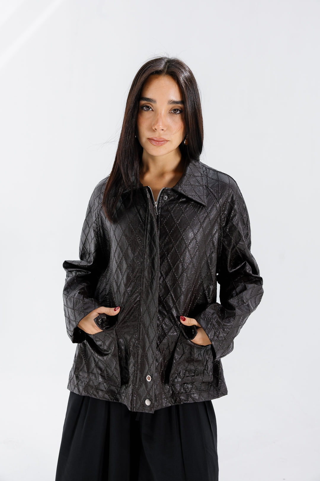 Embroided Leather Jacket - Bown (Premium Edition)