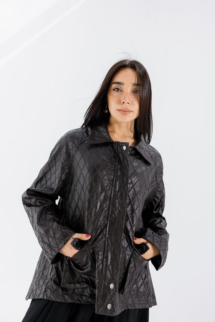 Embroided Leather Jacket - Bown (Premium Edition)