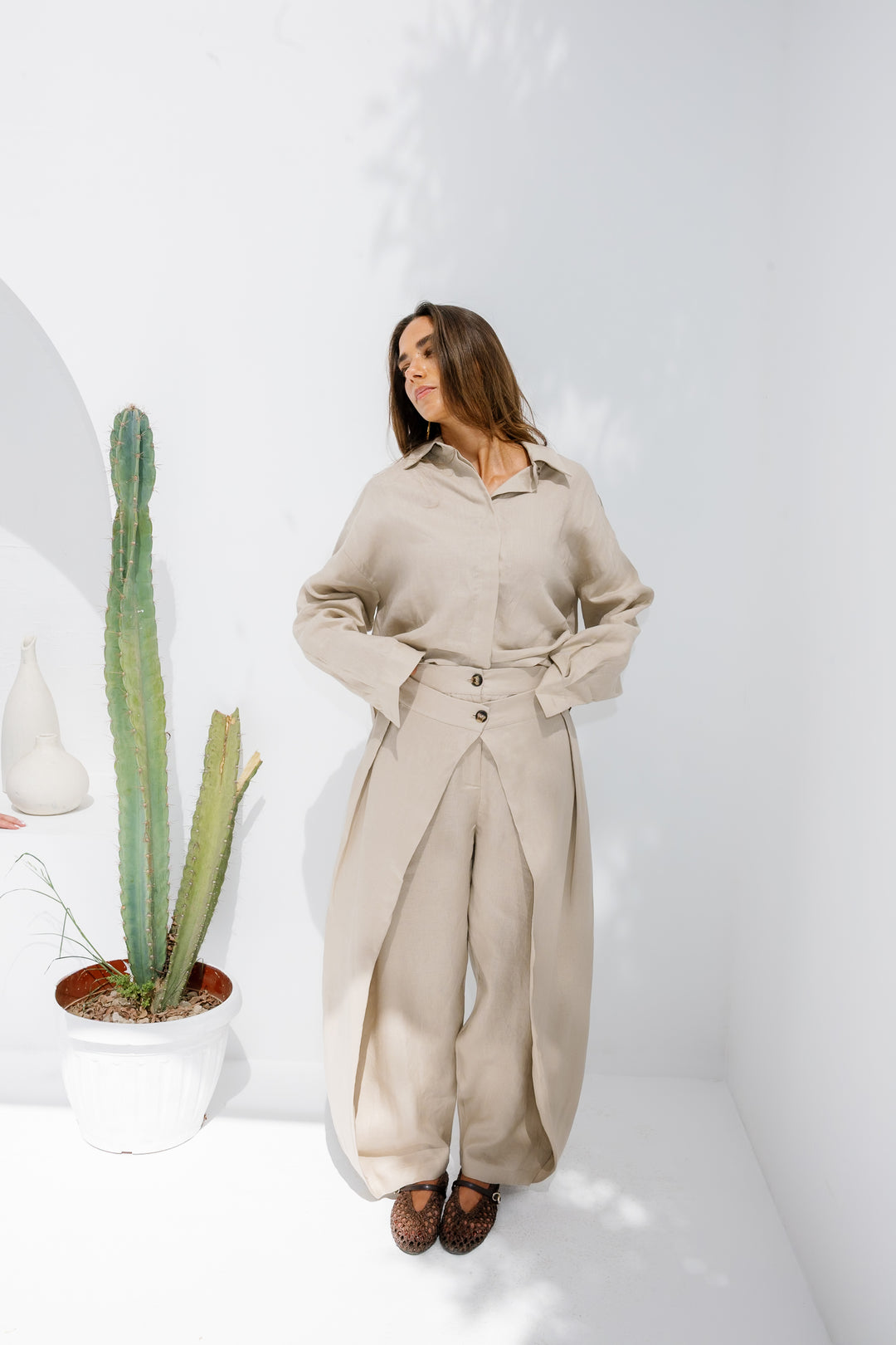 Essential Linen Shirt - Beige