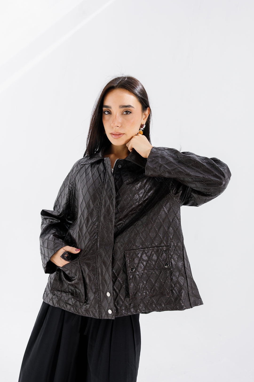 Embroided Leather Jacket - Bown (Premium Edition)