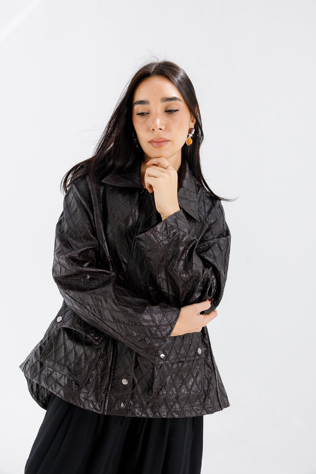 Embroided Leather Jacket - Bown (Premium Edition)