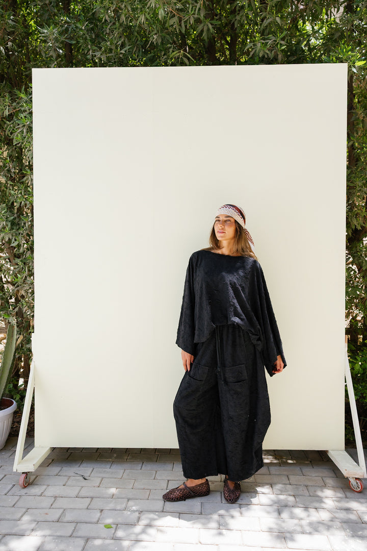 Jacquard Pants - Black