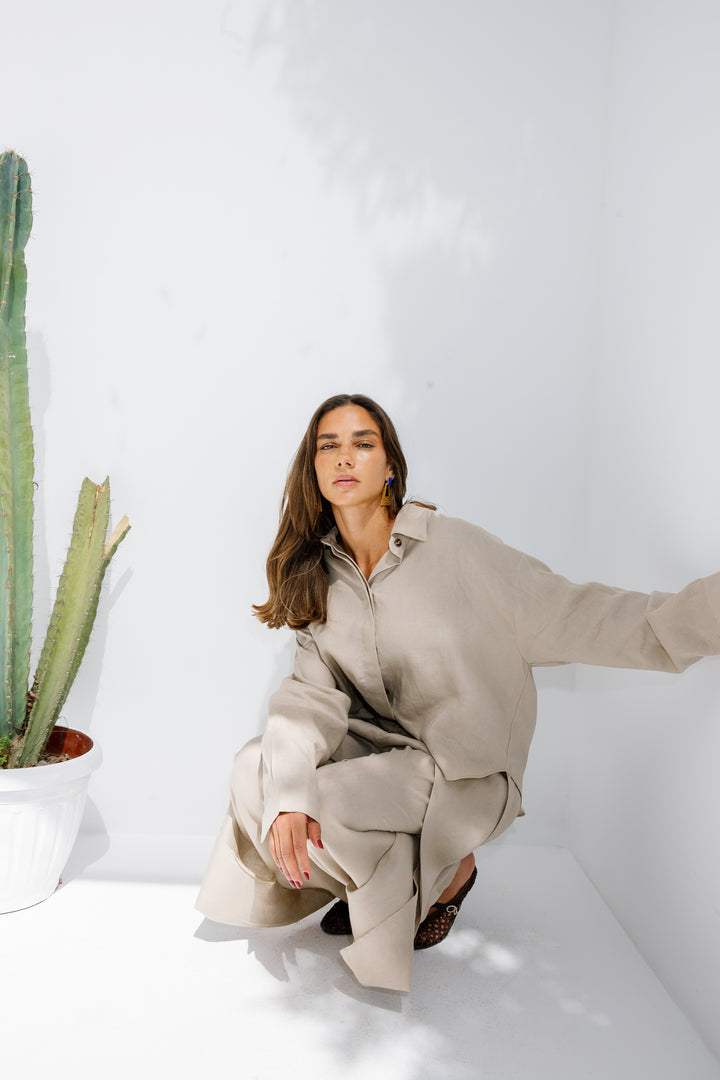 Essential Linen Shirt - Beige