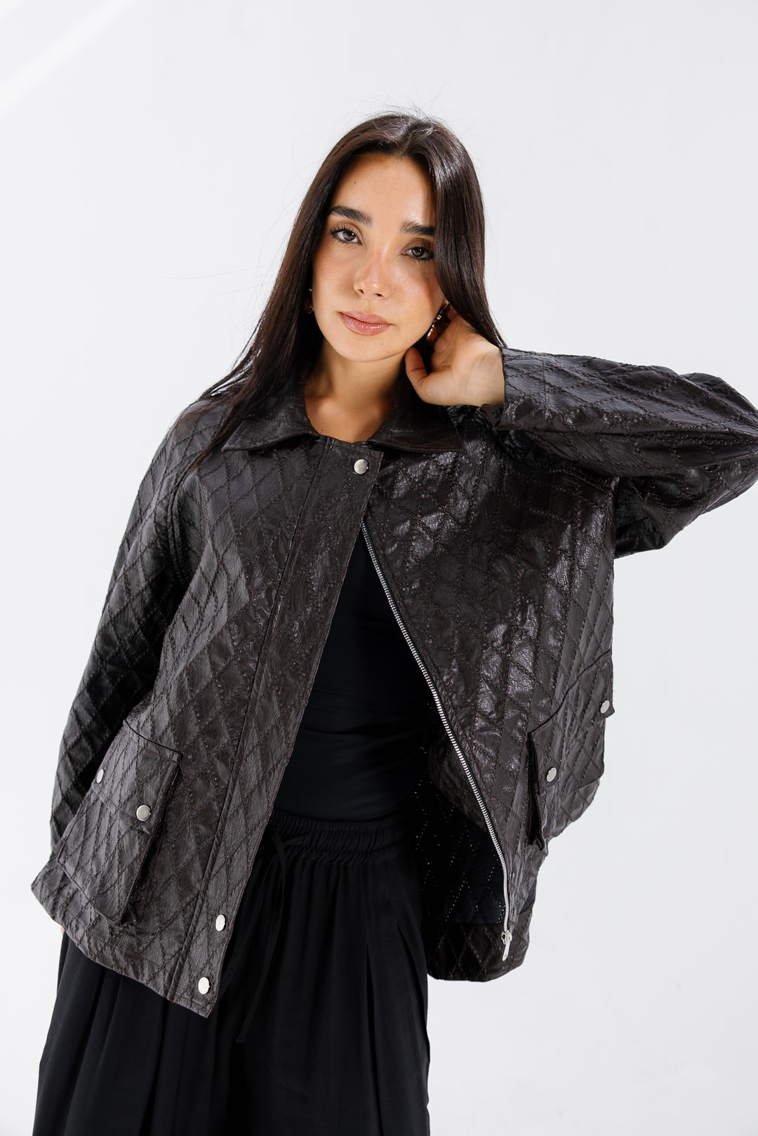 Embroided Leather Jacket - Bown (Premium Edition)