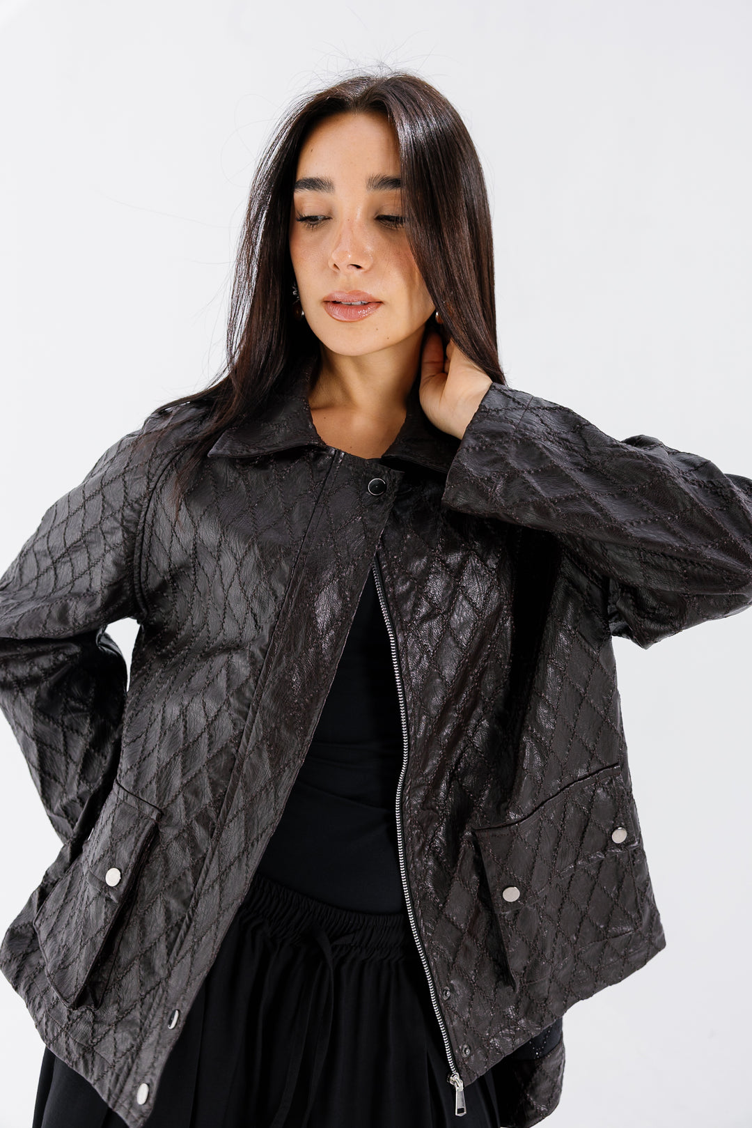 Embroided Leather Jacket - Bown (Premium Edition)