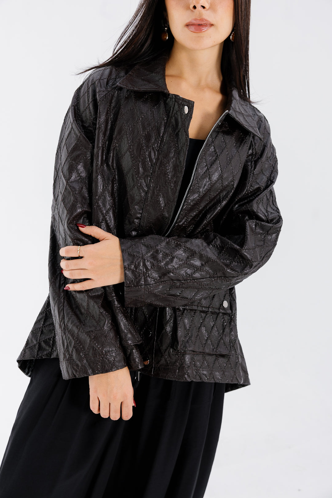 Embroided Leather Jacket - Bown (Premium Edition)