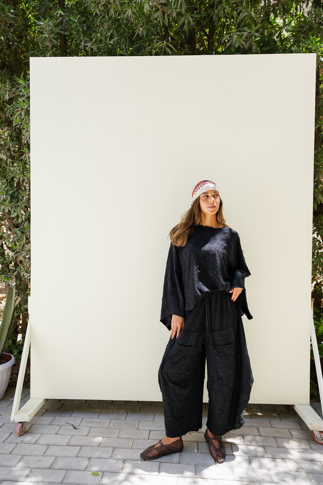 Jacquard Pants - Black