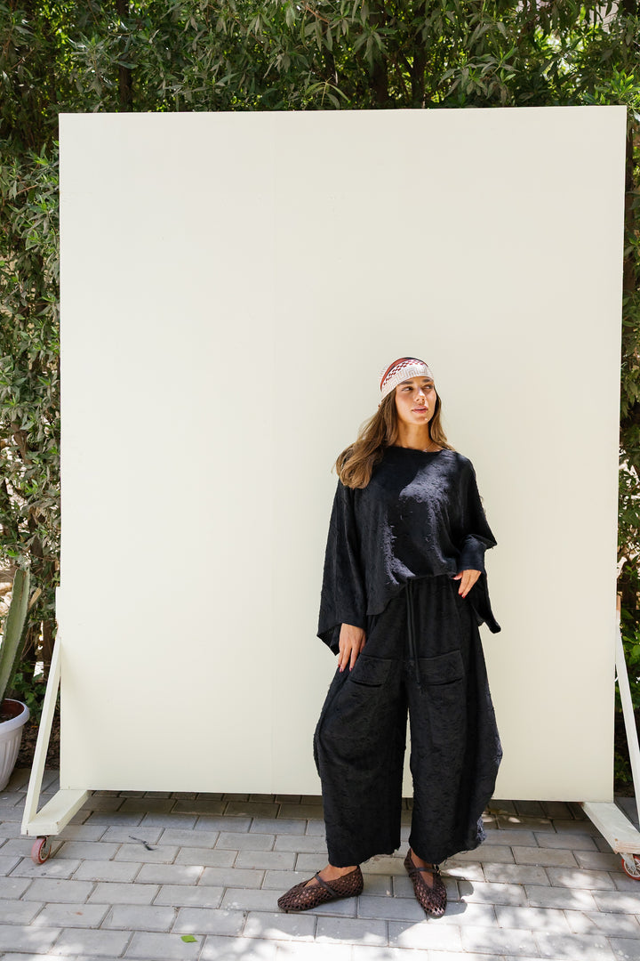 Jacquard Pants - Black