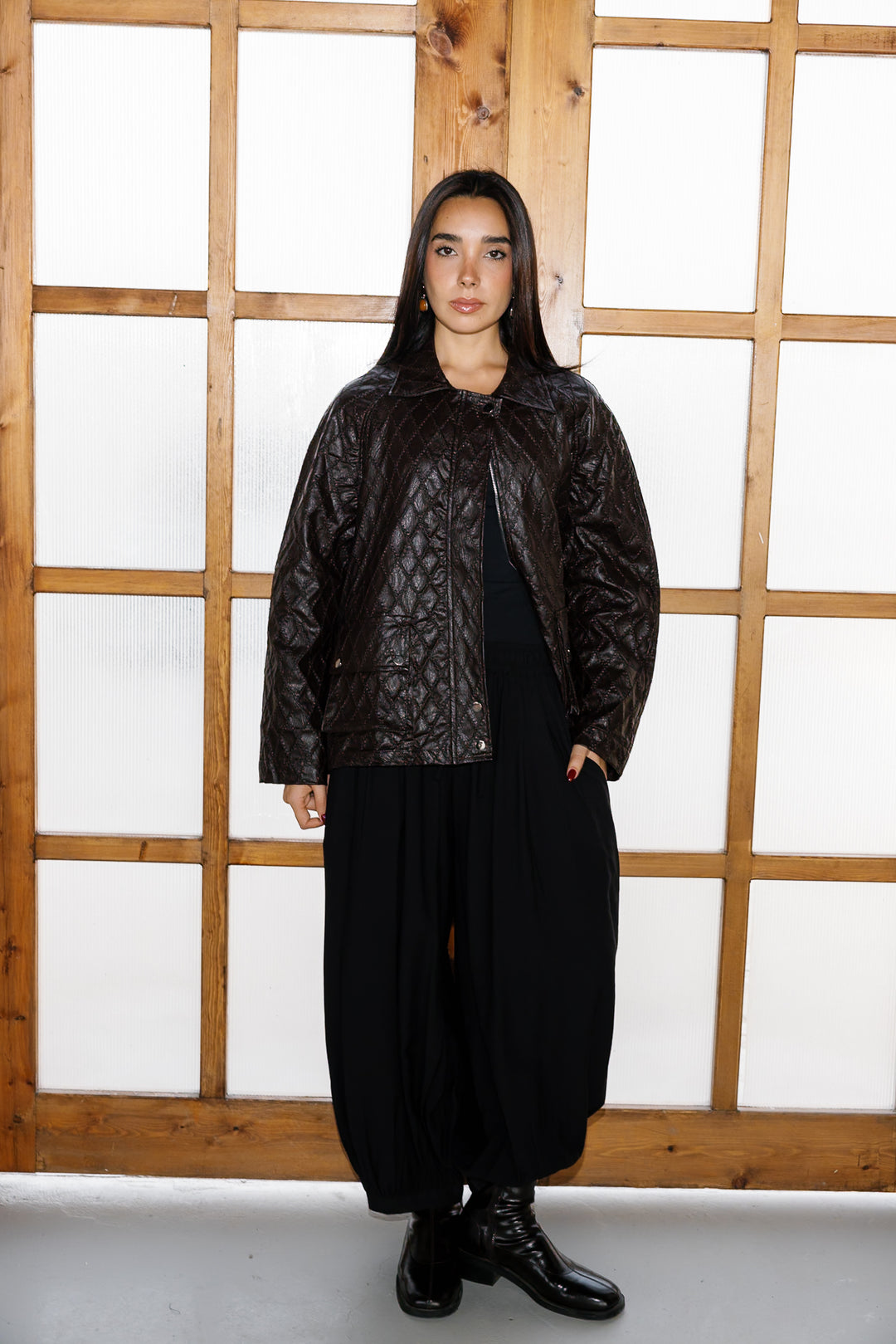 Embroided Leather Jacket - Bown (Premium Edition)