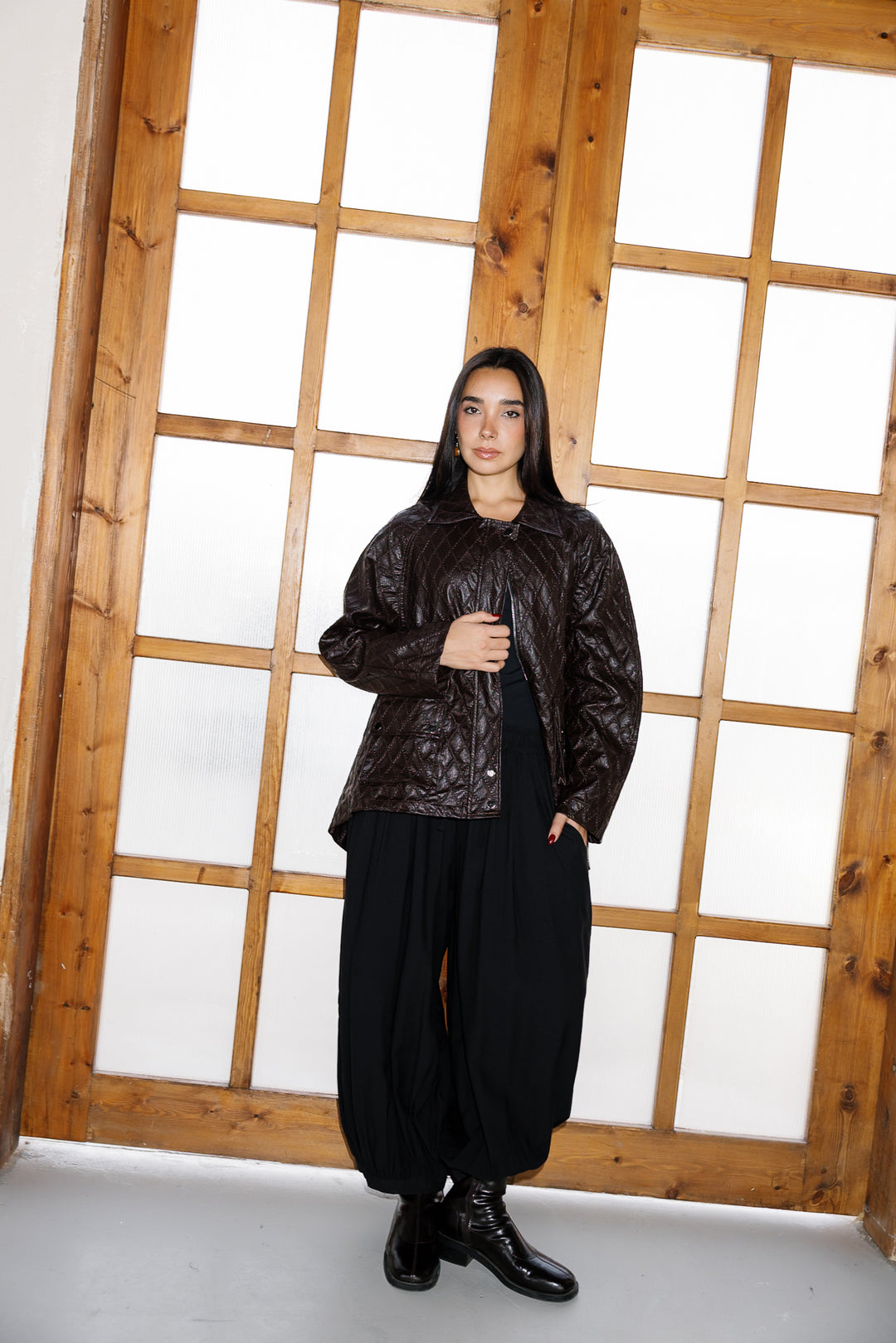 Embroided Leather Jacket - Bown (Premium Edition)