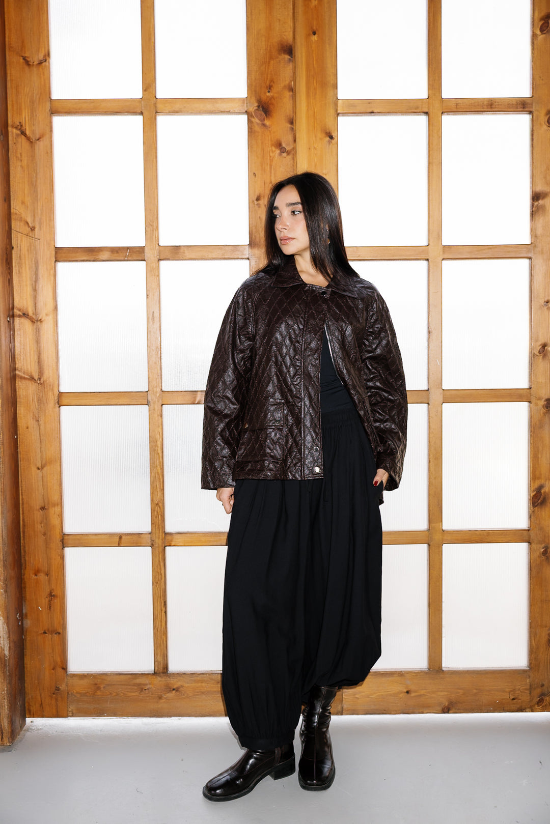 Embroided Leather Jacket - Bown (Premium Edition)