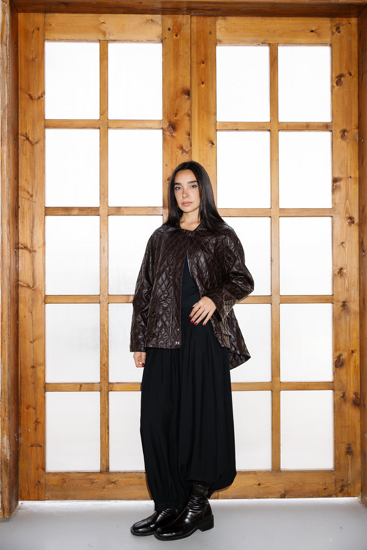 Embroided Leather Jacket - Bown (Premium Edition)