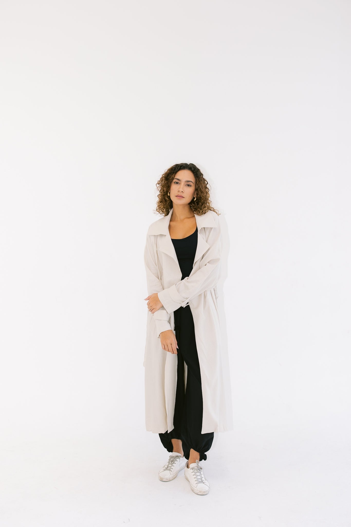 Linen Trench - Beige