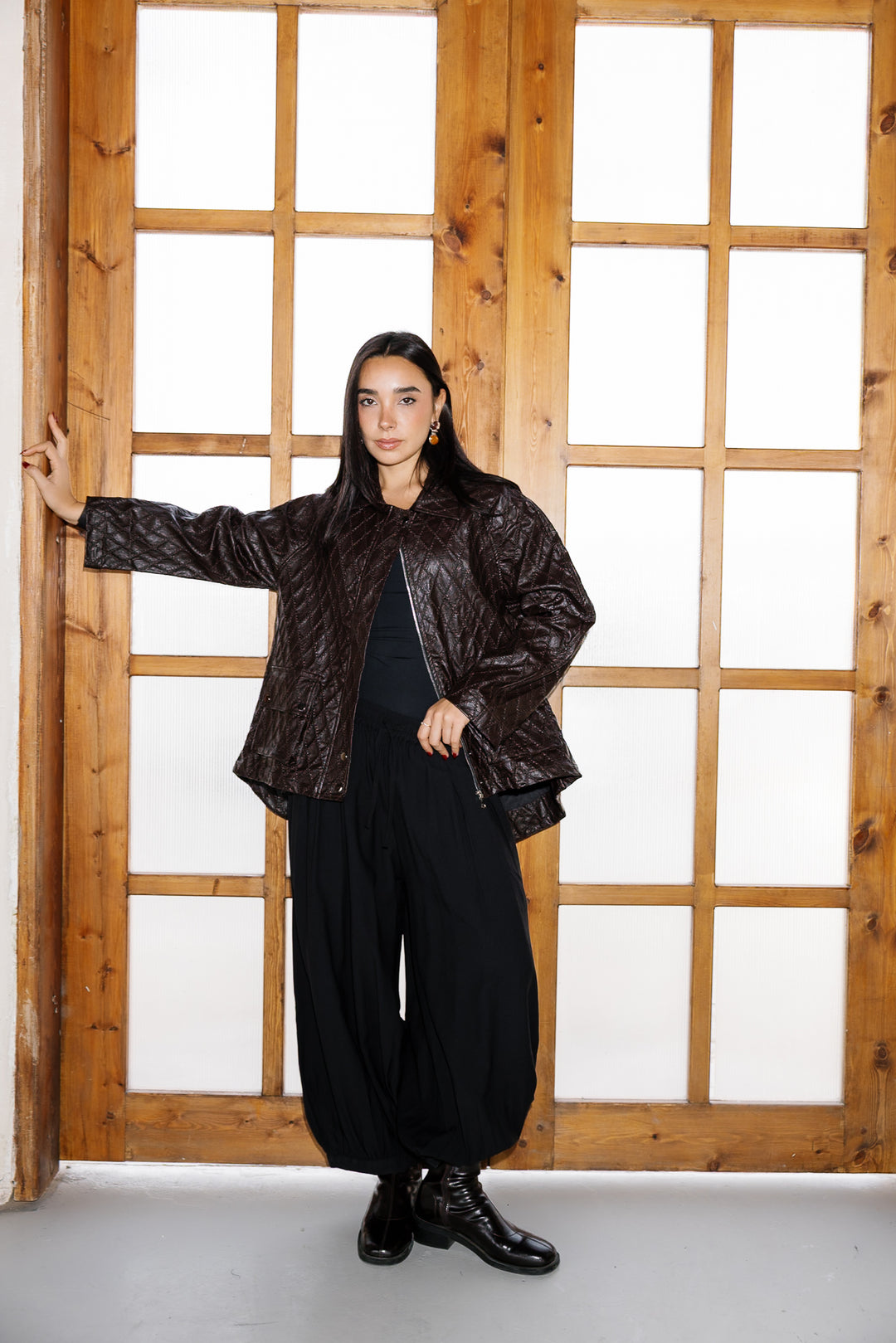 Embroided Leather Jacket - Bown (Premium Edition)