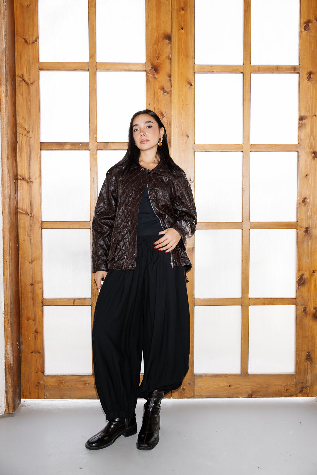 Embroided Leather Jacket - Bown (Premium Edition)