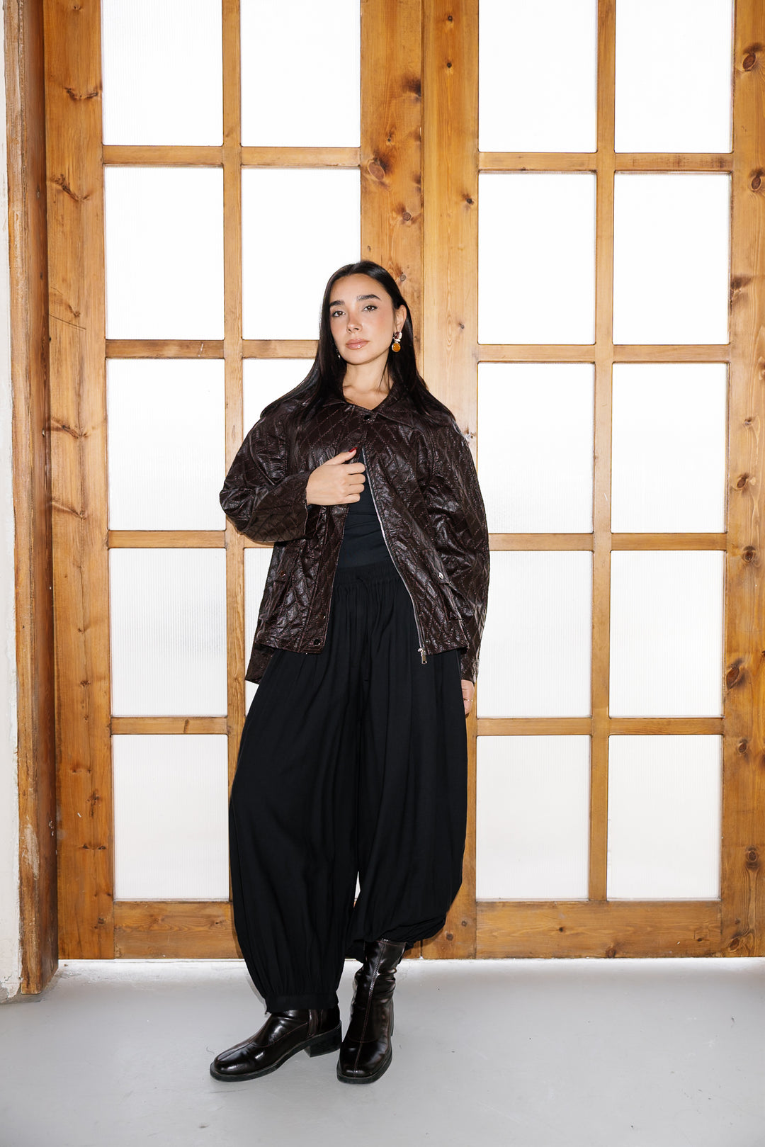 Embroided Leather Jacket - Bown (Premium Edition)
