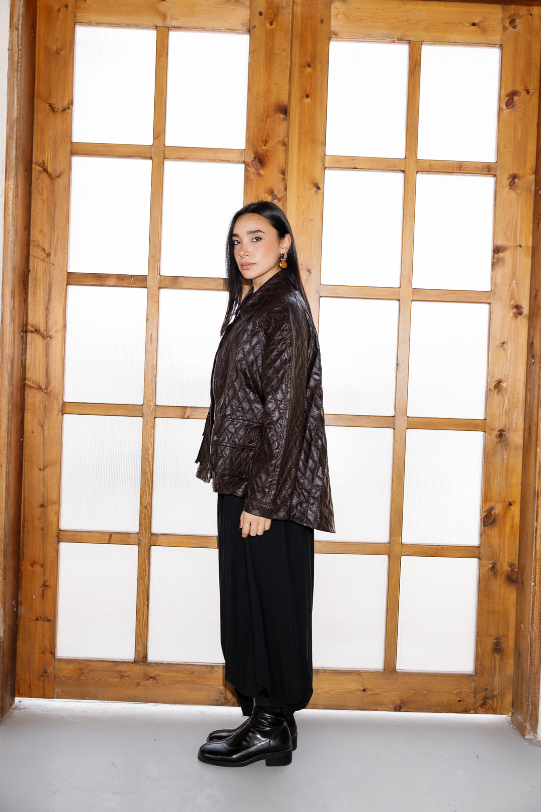 Embroided Leather Jacket - Bown (Premium Edition)