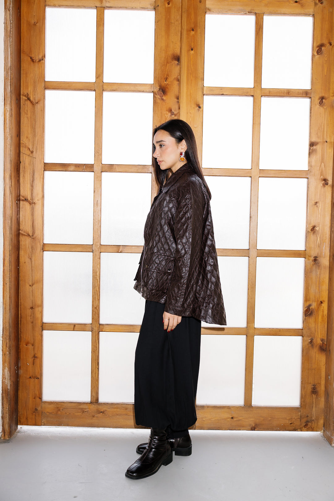 Embroided Leather Jacket - Bown (Premium Edition)